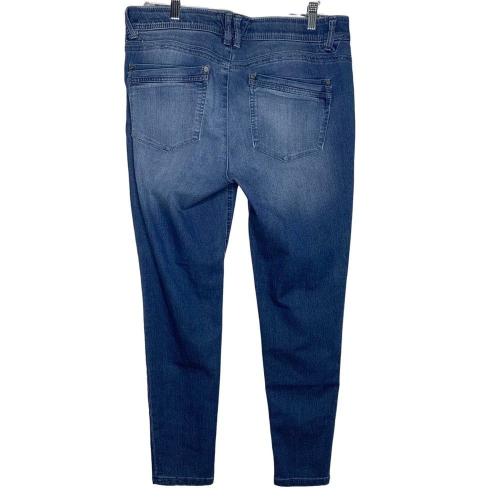 Democracy AB Technology Jeans Size 12 Blue Denim Distressed Casual - Picture 2 of 7